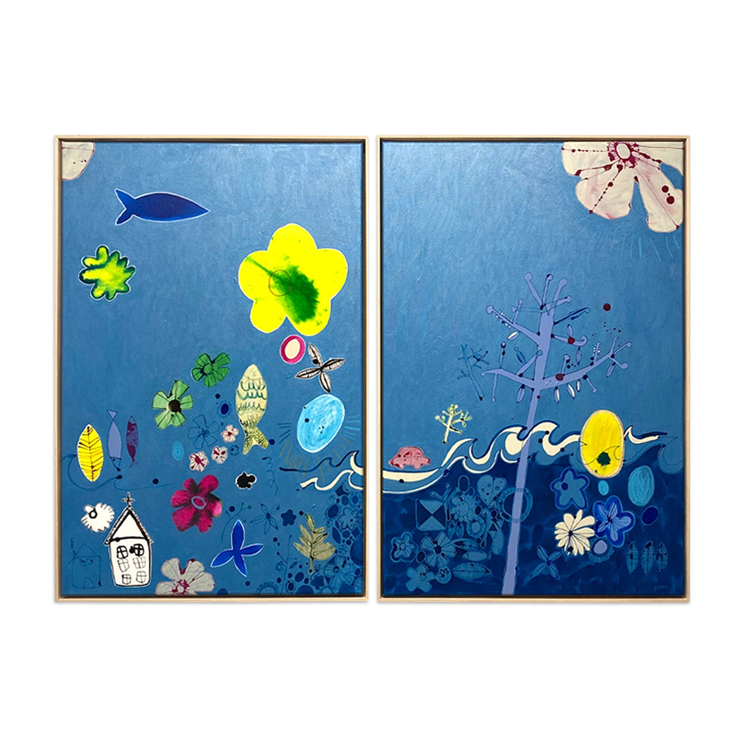 Saturday by the Shore (diptych) | Painting | by Naomi Faifai – The ...